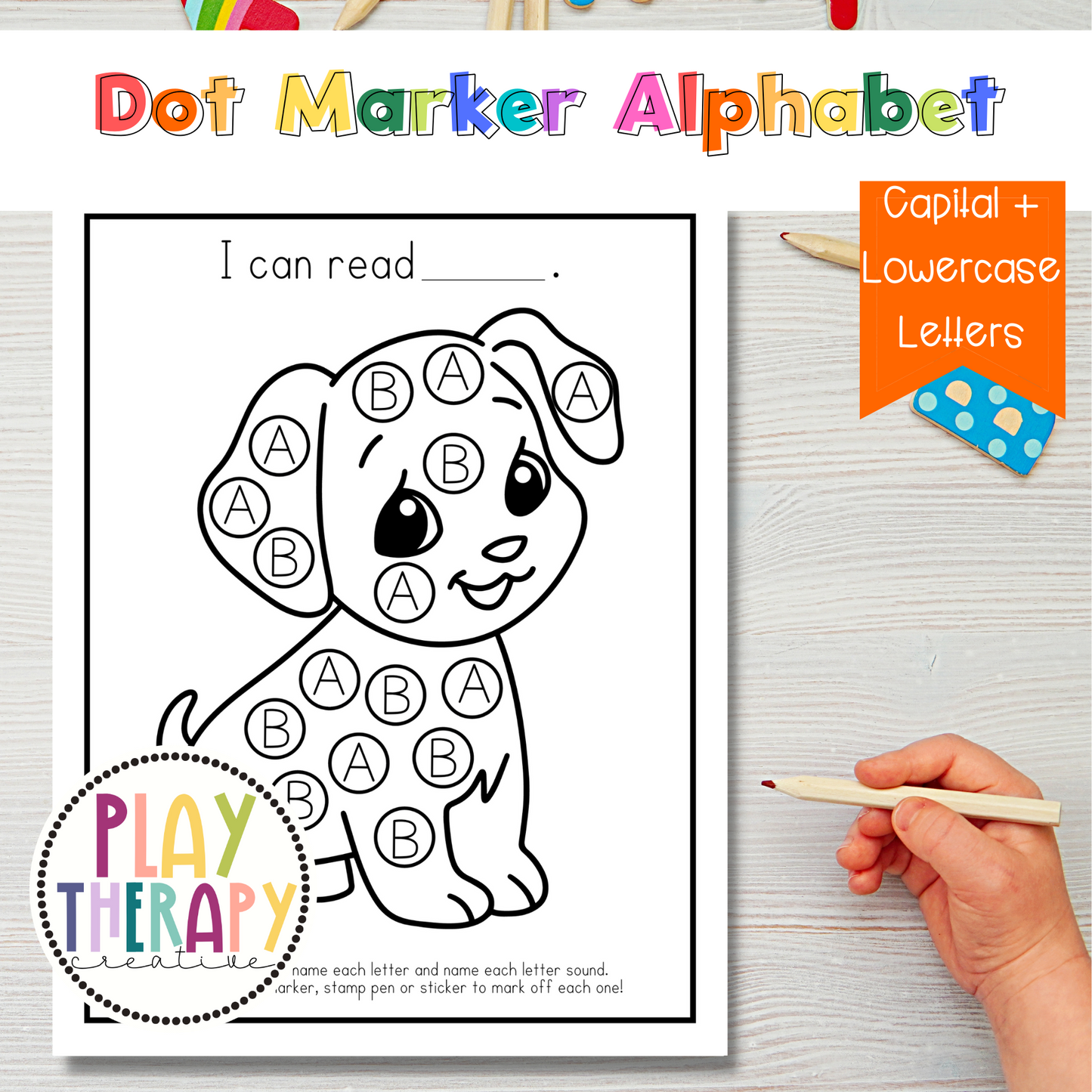 Dot Marker Alphabet Practice Coloring Pages | Capital + Lowercase Letters