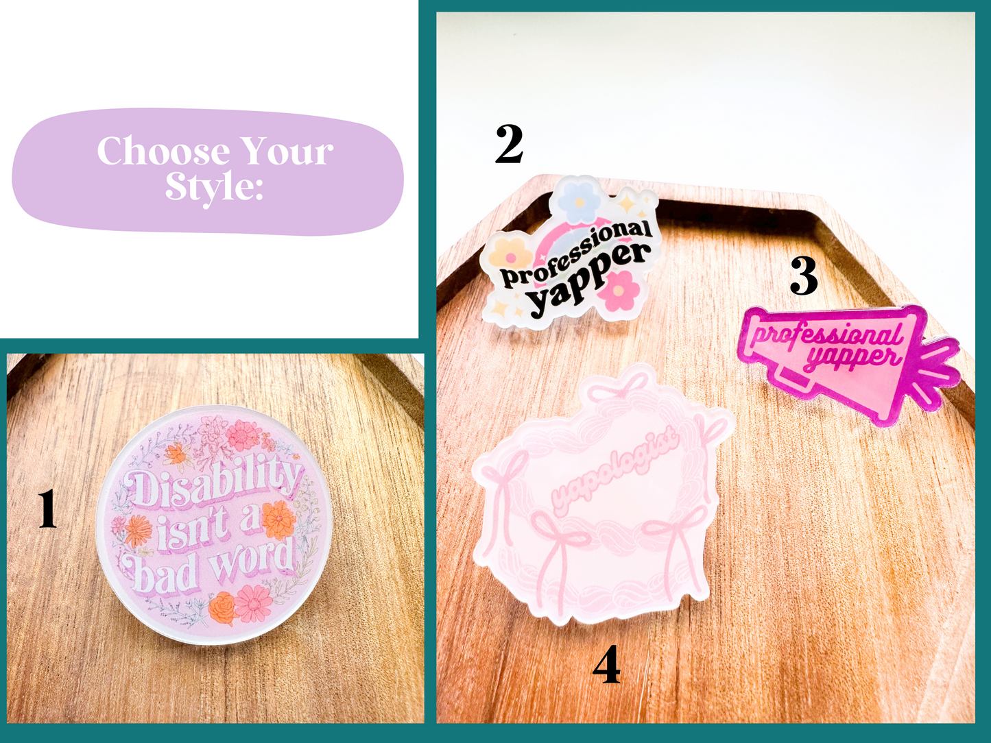 Acrylic Pins | Yapper