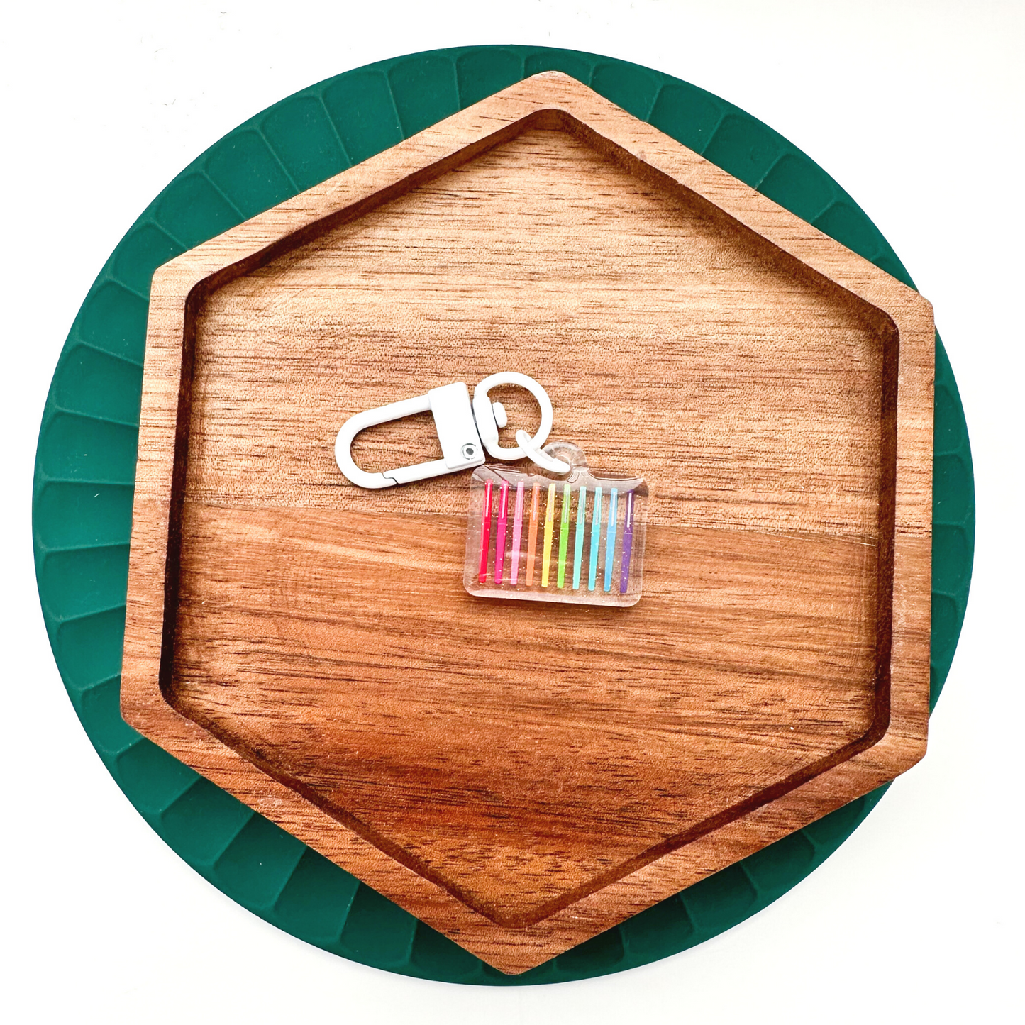 Rainbow Flair Pens Badge Charm