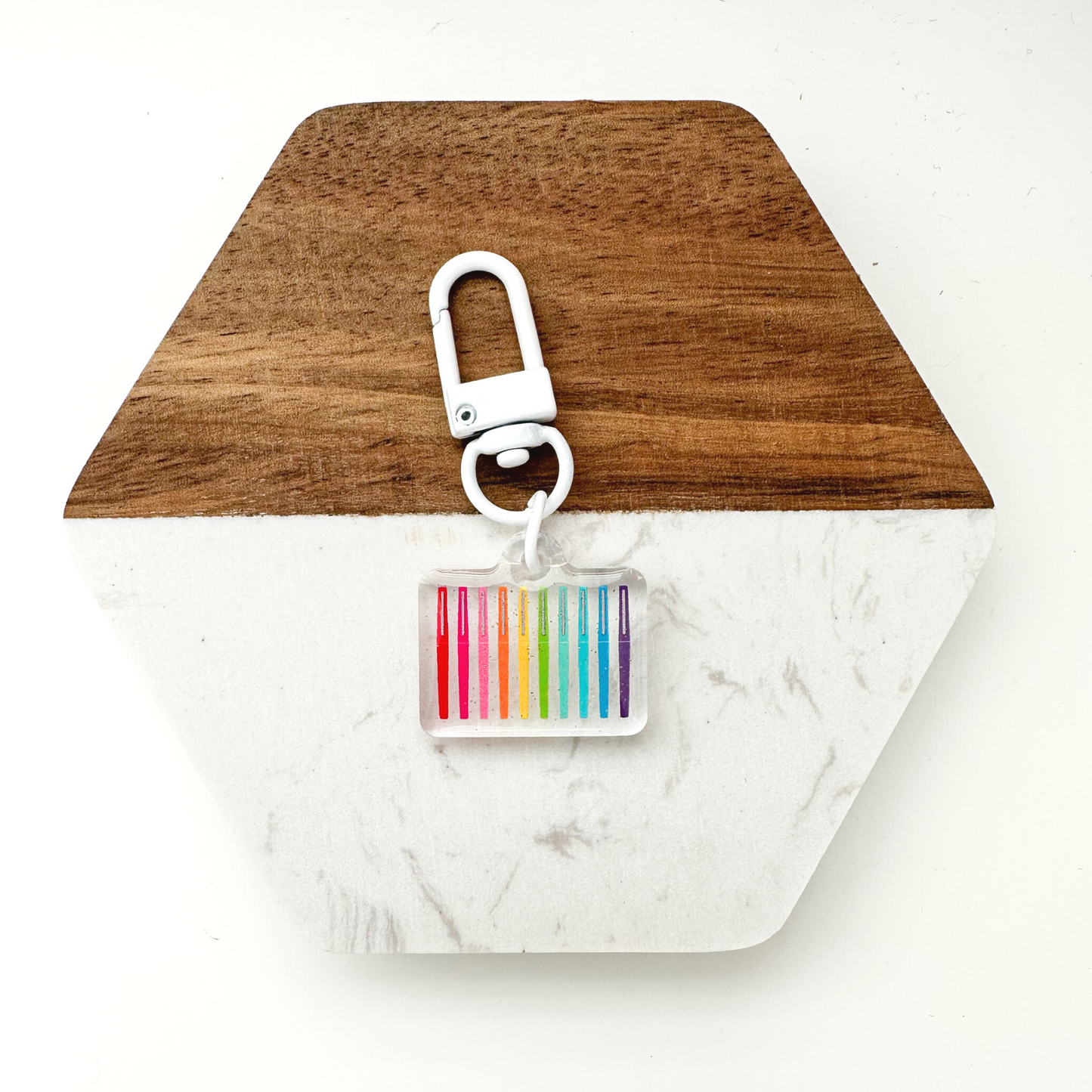 Rainbow Flair Pens Badge Charm