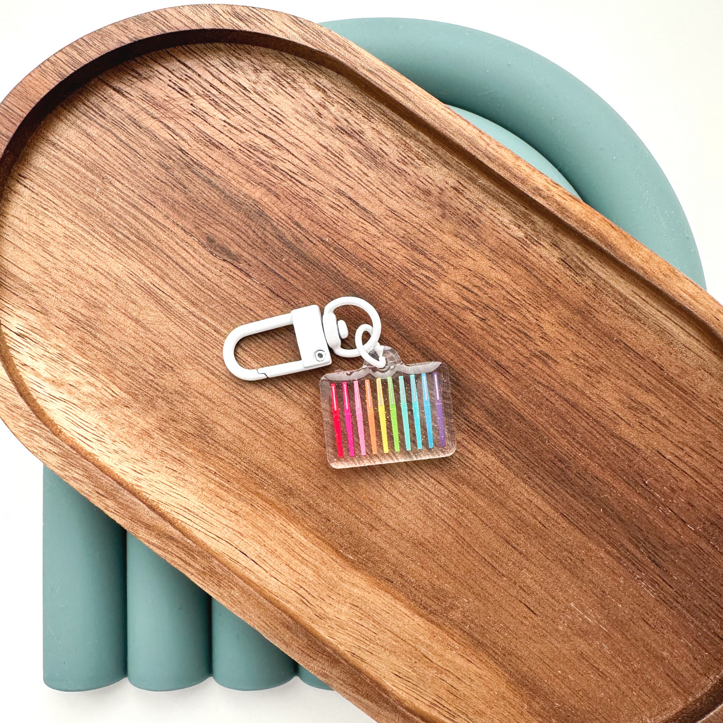 Rainbow Flair Pens Badge Charm