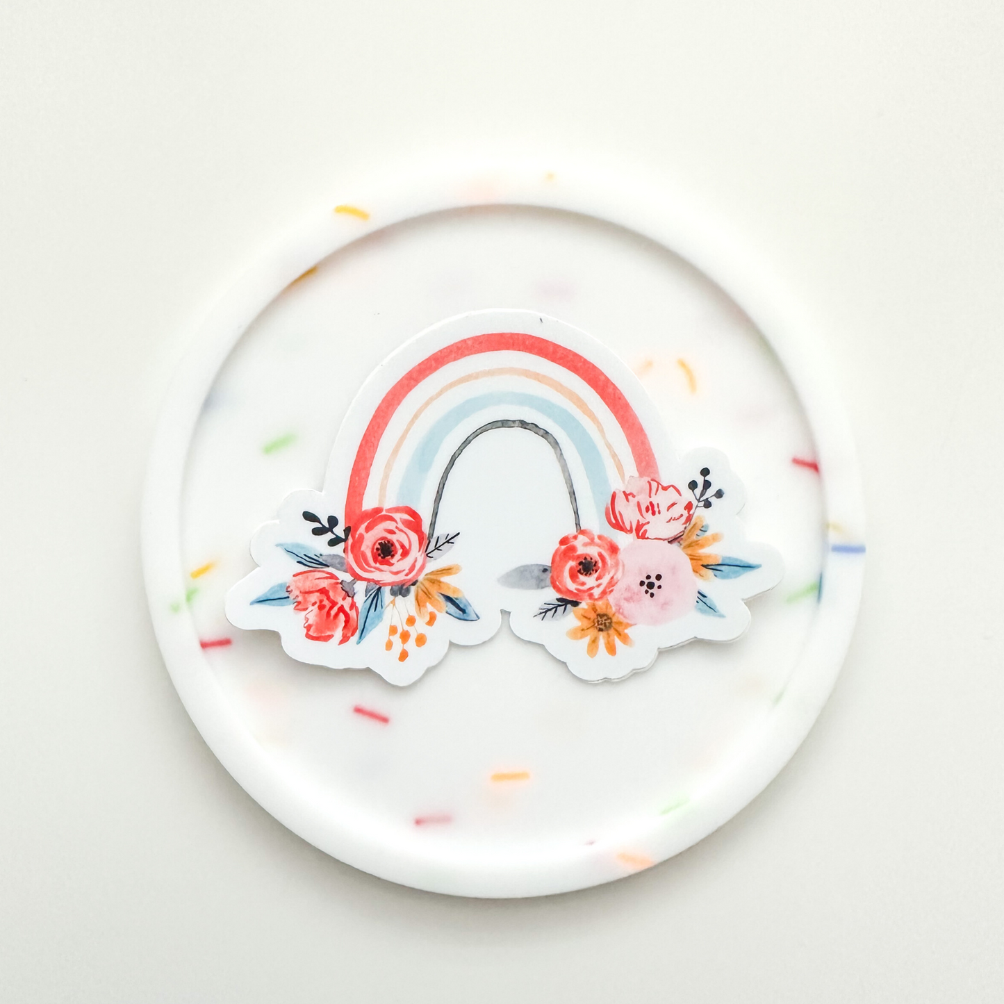 Floral Rainbow Sticker