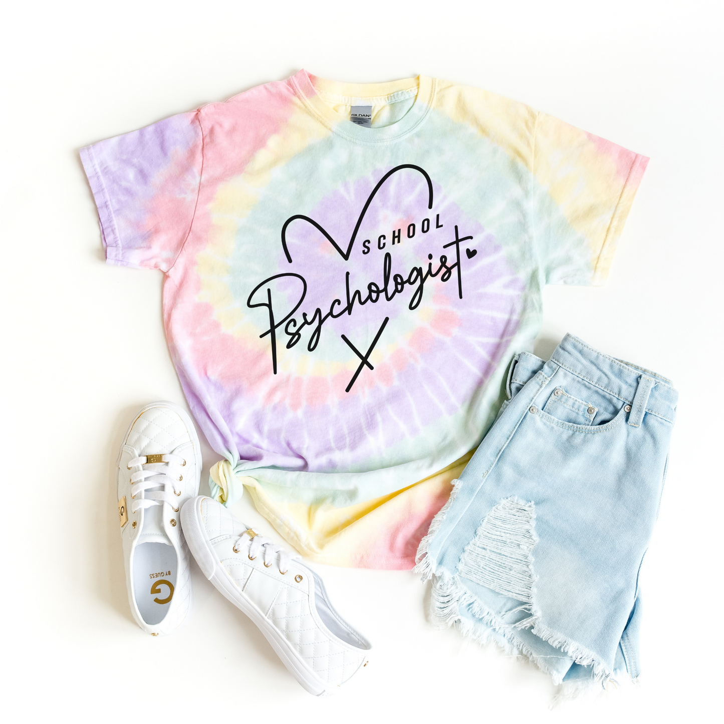 Tie Dye School Psychologist Tee