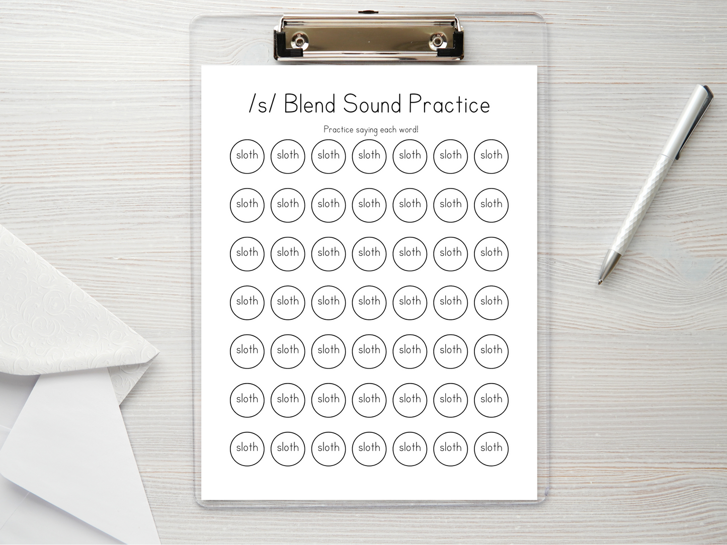 Dot Marker Speech Sound Practice Coloring Pages | /s/ Blend Sound Words