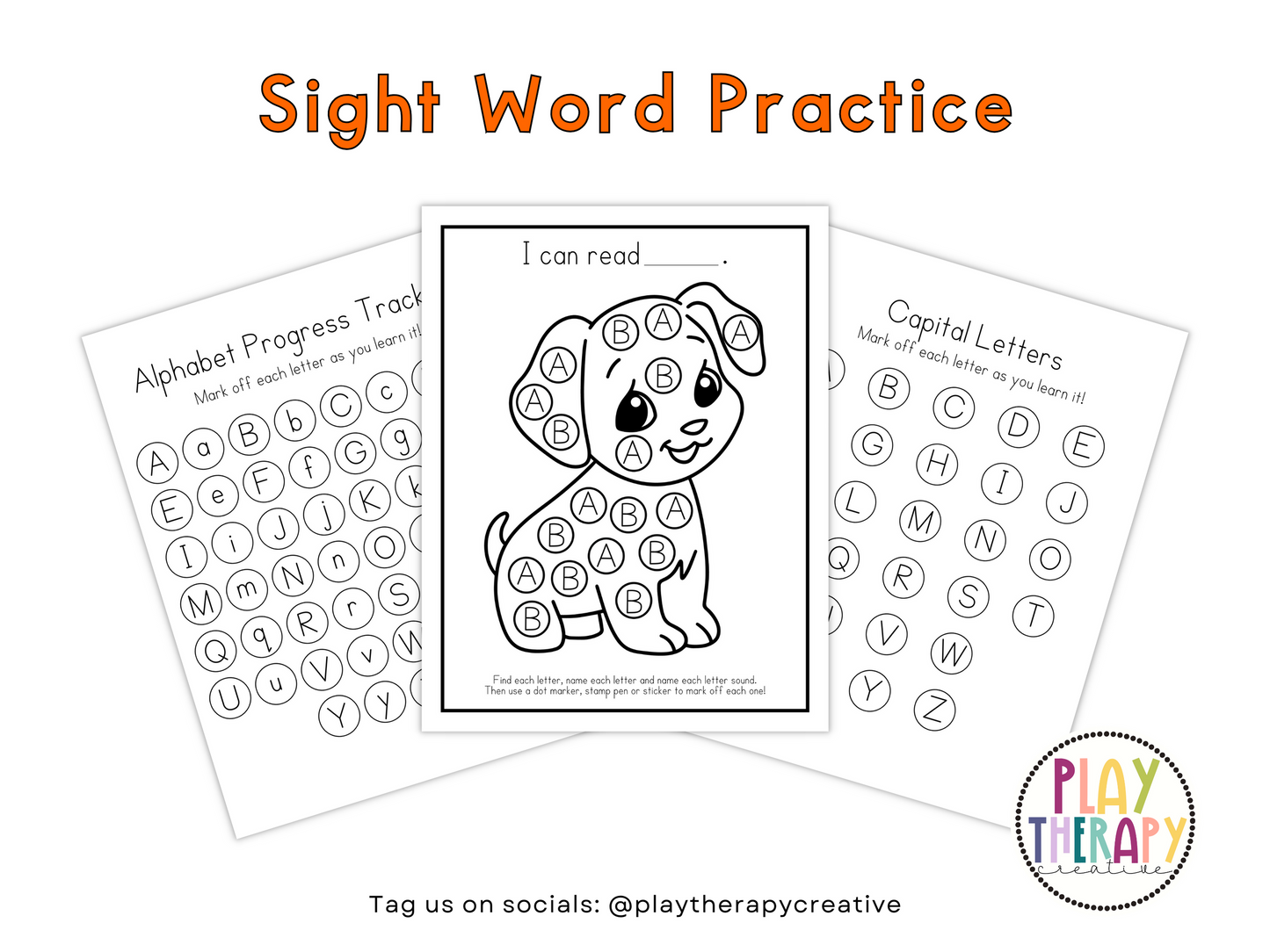 Dot Marker Alphabet Practice Coloring Pages | Capital + Lowercase Letters