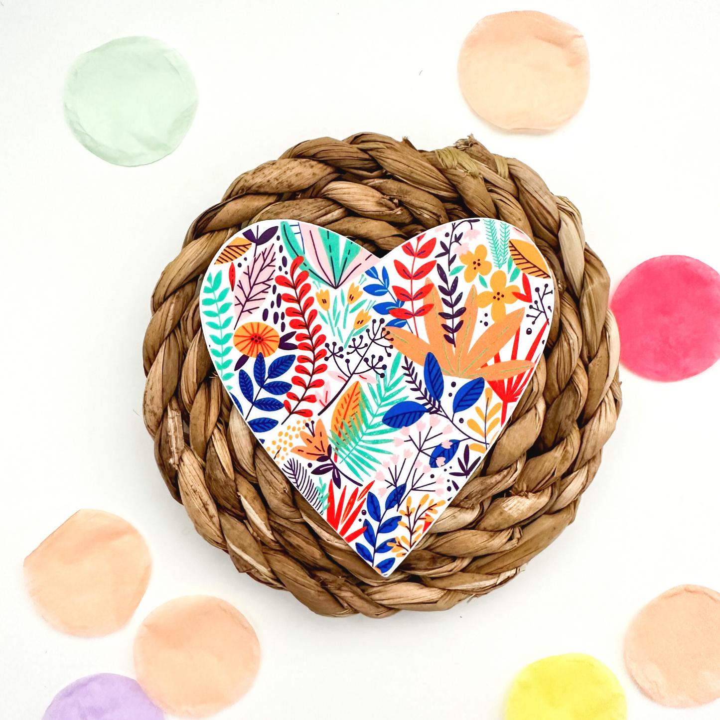 Floral Heart Sticker