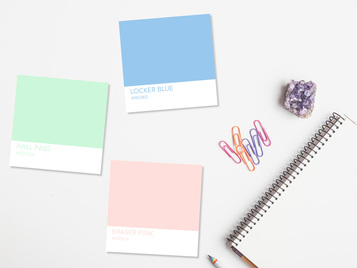 Paint Chip Sticky Notes - Back to School