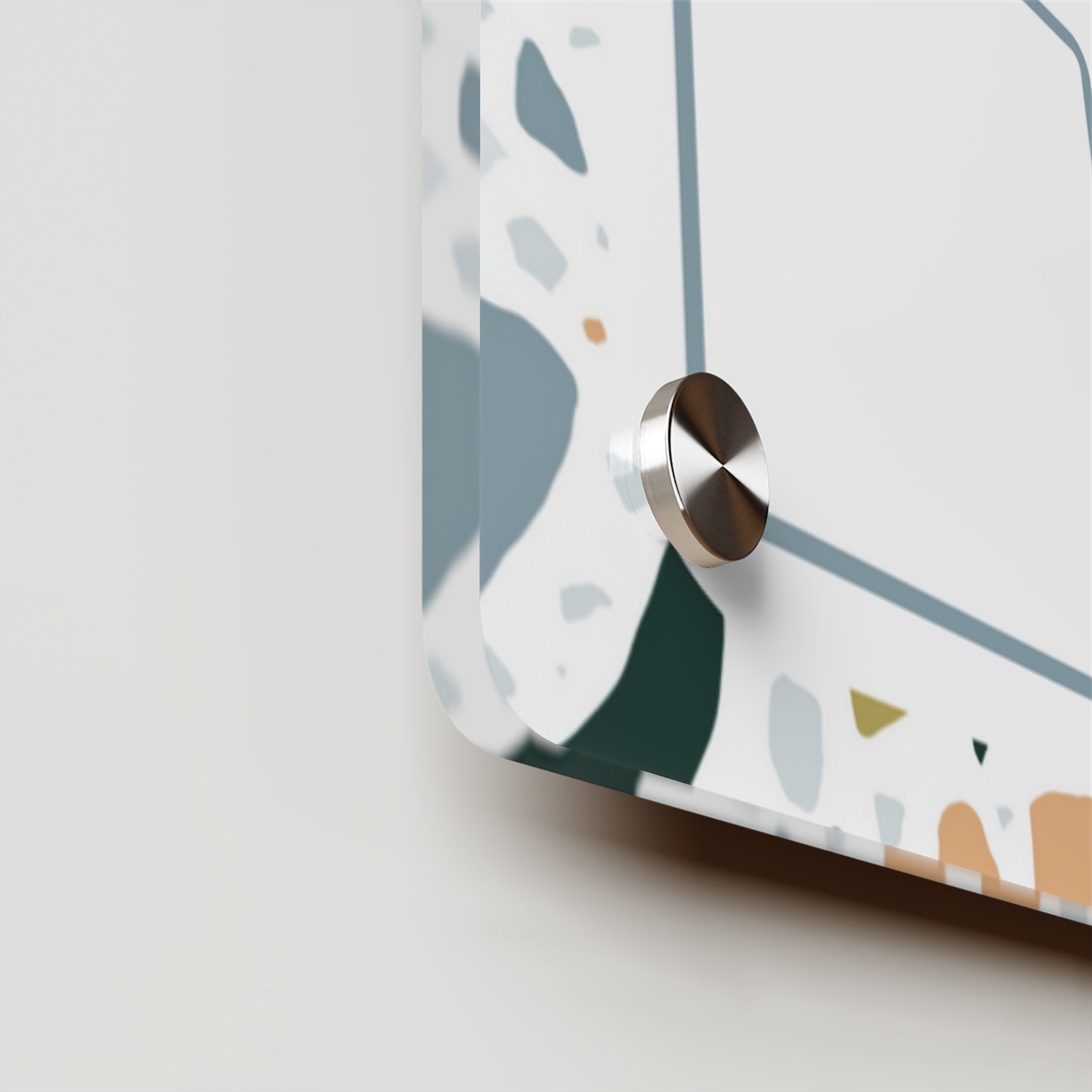 White Terrazzo Custom Acrylic Wall Calendar (20 x 16)
