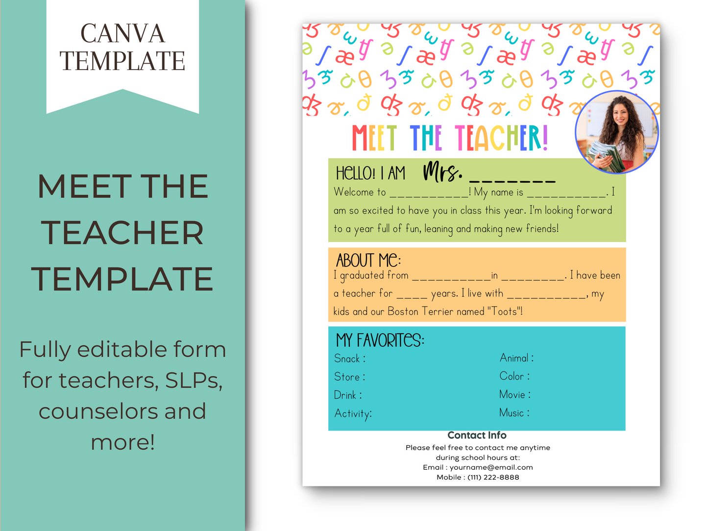 Meet the Teacher Letter Template - IPA