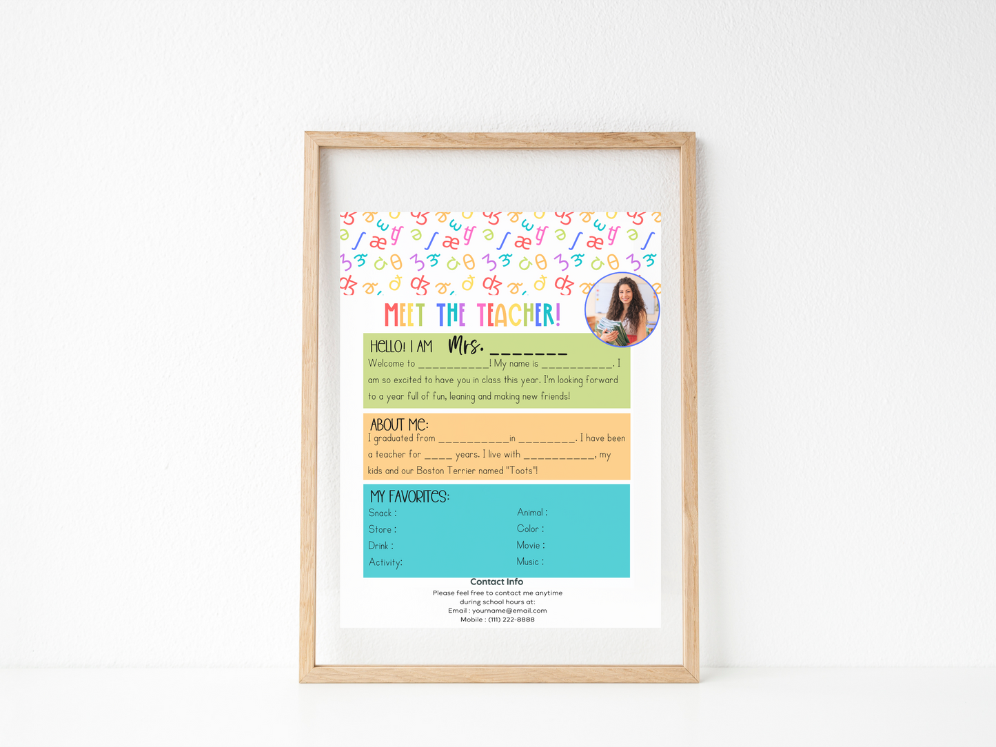 Meet the Teacher Letter Template - IPA