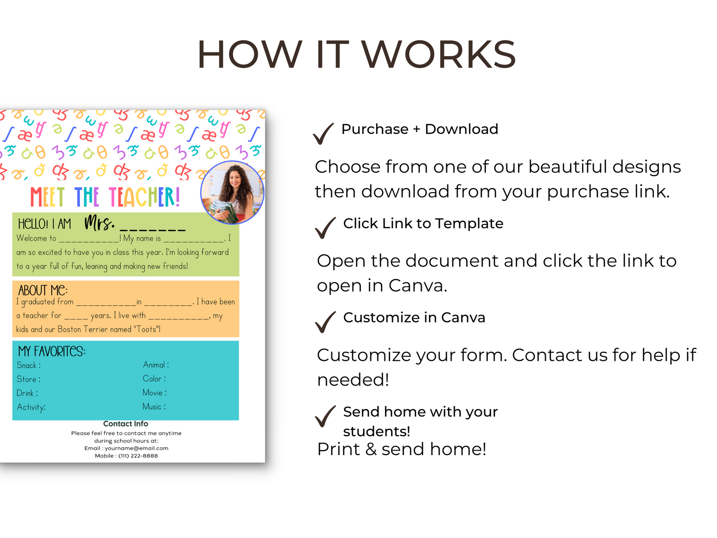 Meet the Teacher Letter Template - IPA