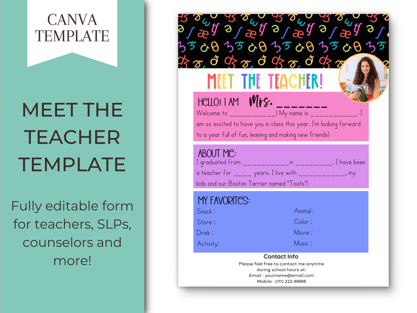 Meet the Teacher Letter Template - IPA