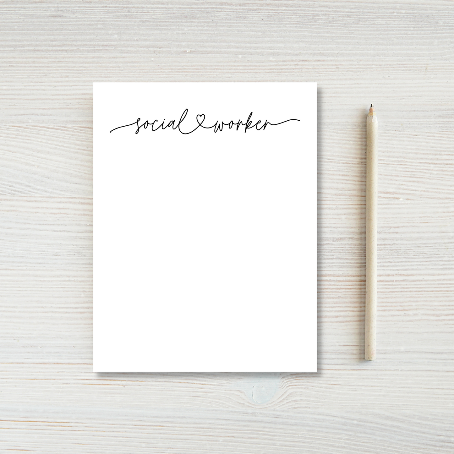 Social Worker Love Script Notepad