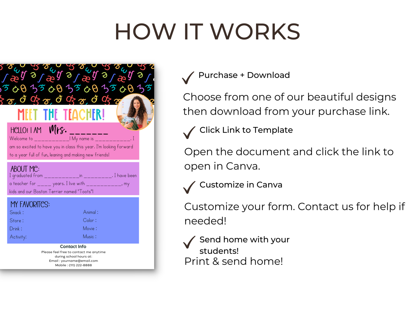 Meet the Teacher Letter Template - IPA