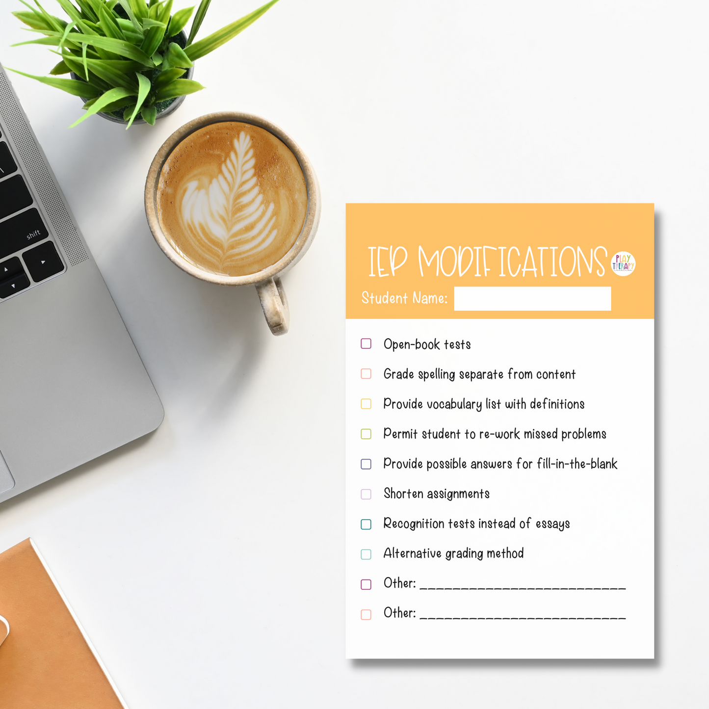 IEP Modification Sticky Notes (4 x 6 in)