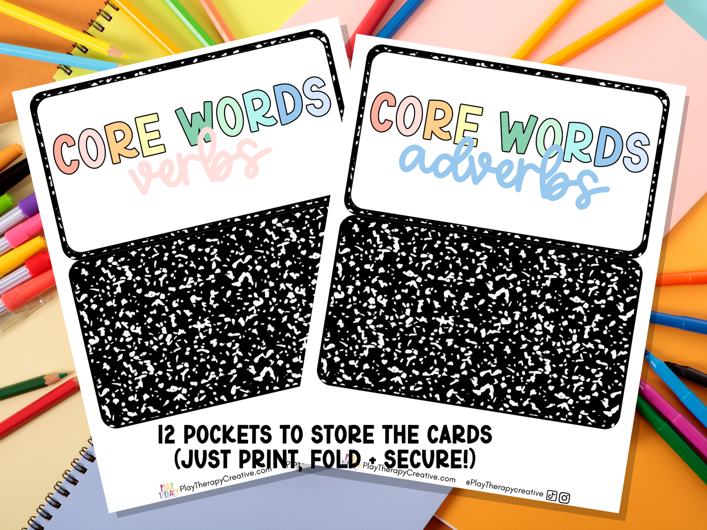 AAC Core Word of the Week Display - Comp Book Design