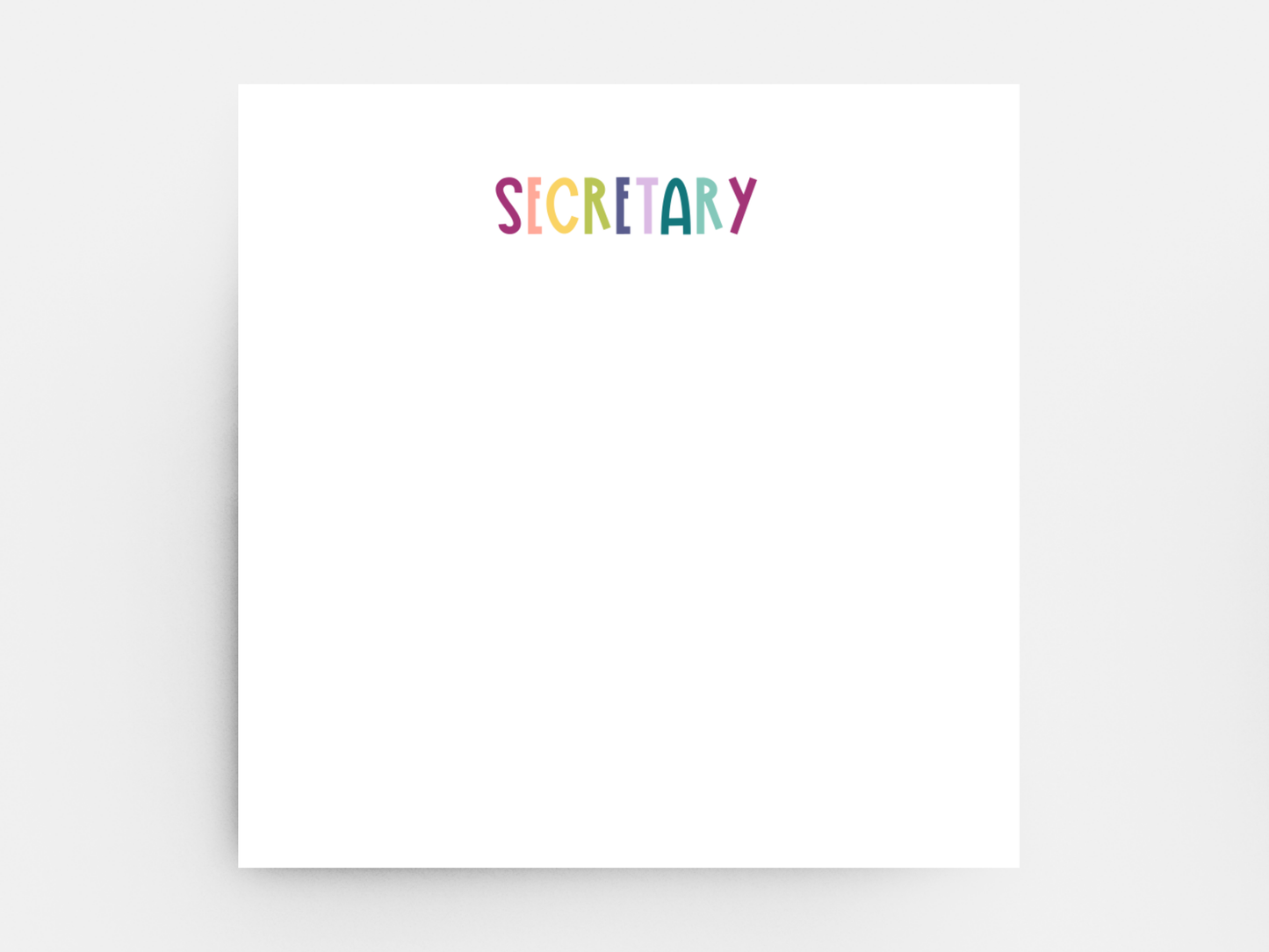 Muted Rainbow Professional Title Sticky Notes