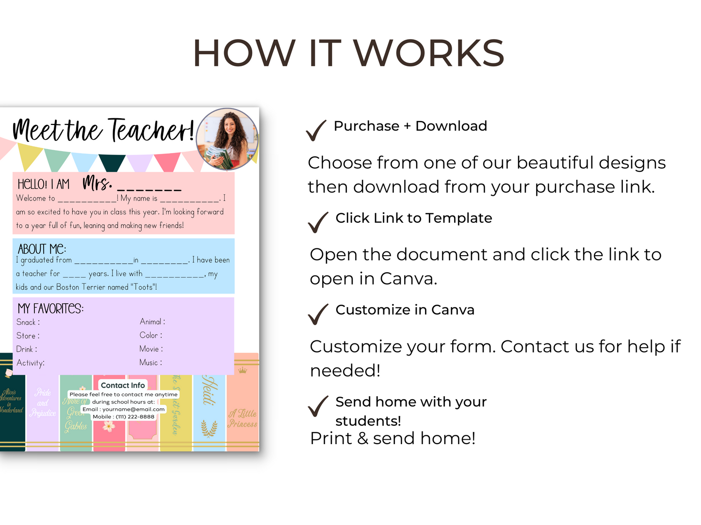 Meet the Teacher Letter Template - Books
