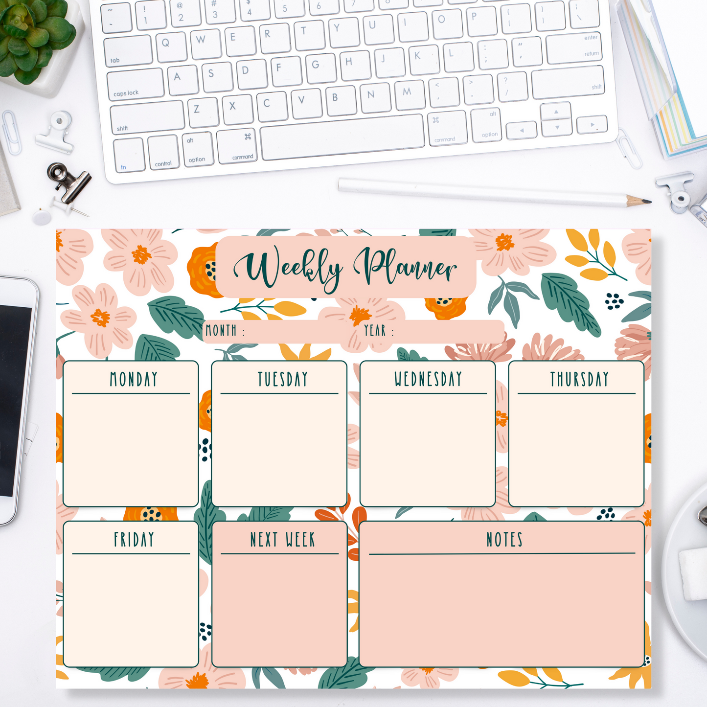 Weekly Planner Notepads (8.5 x 11)