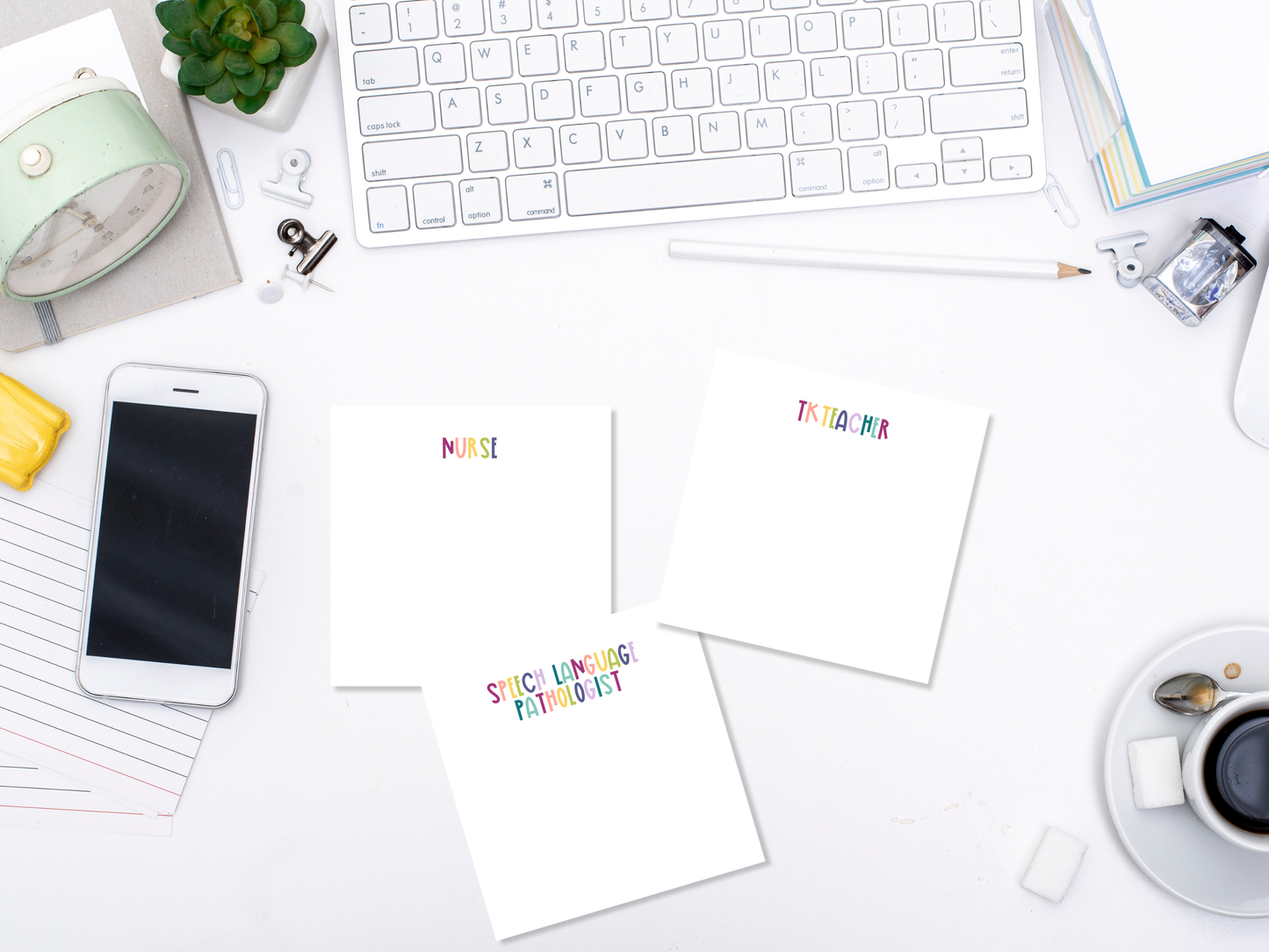 Muted Rainbow Professional Title Sticky Notes