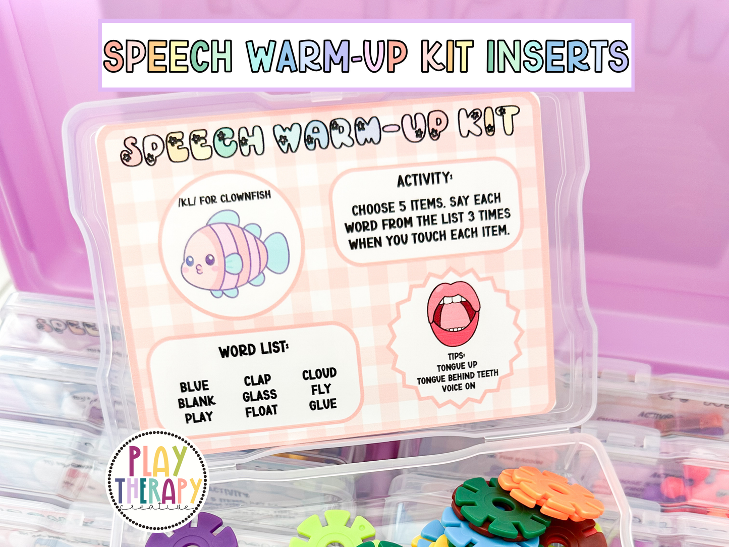 Speech Warm-up Kit Inserts
