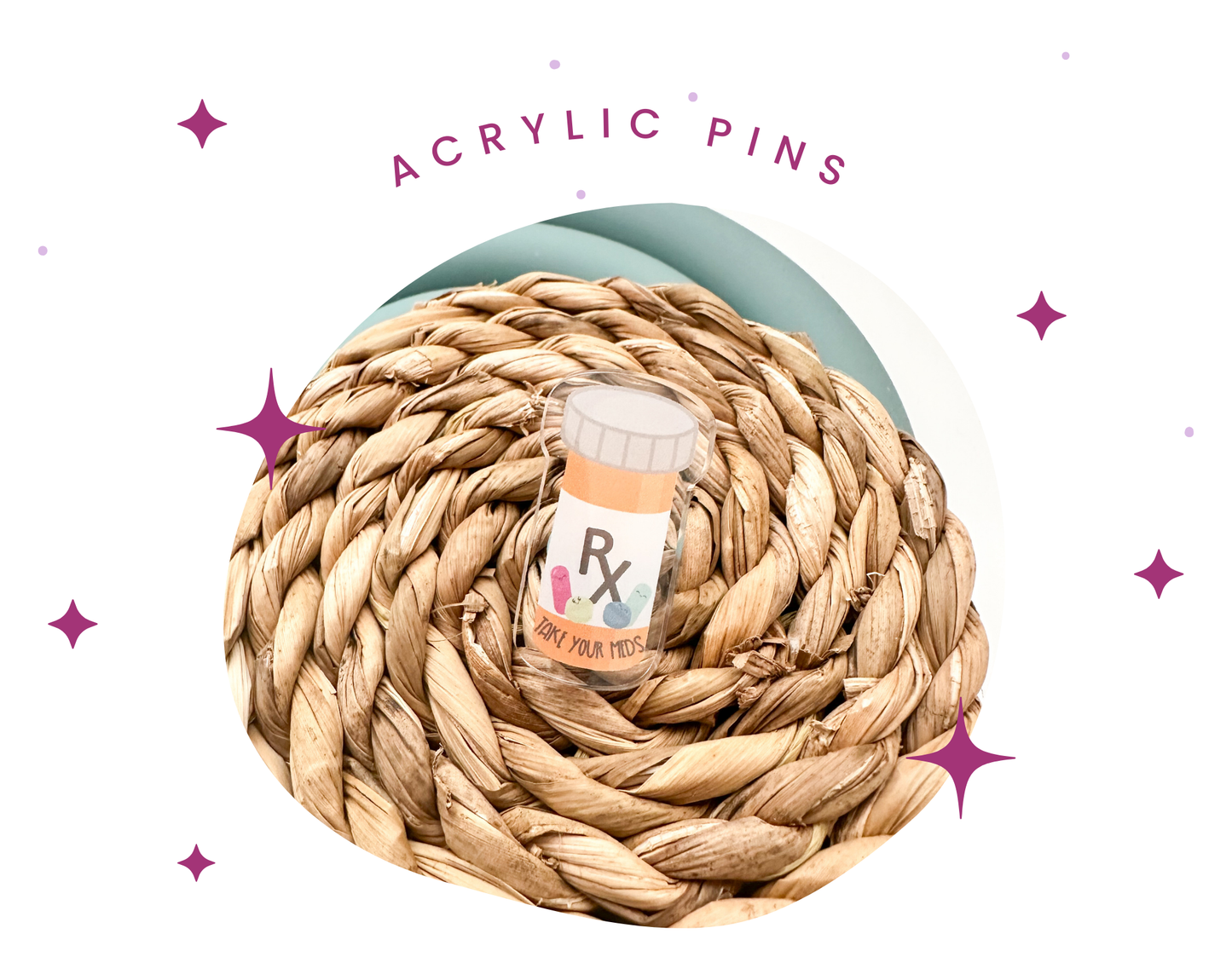 Acrylic Pins | Mental Health