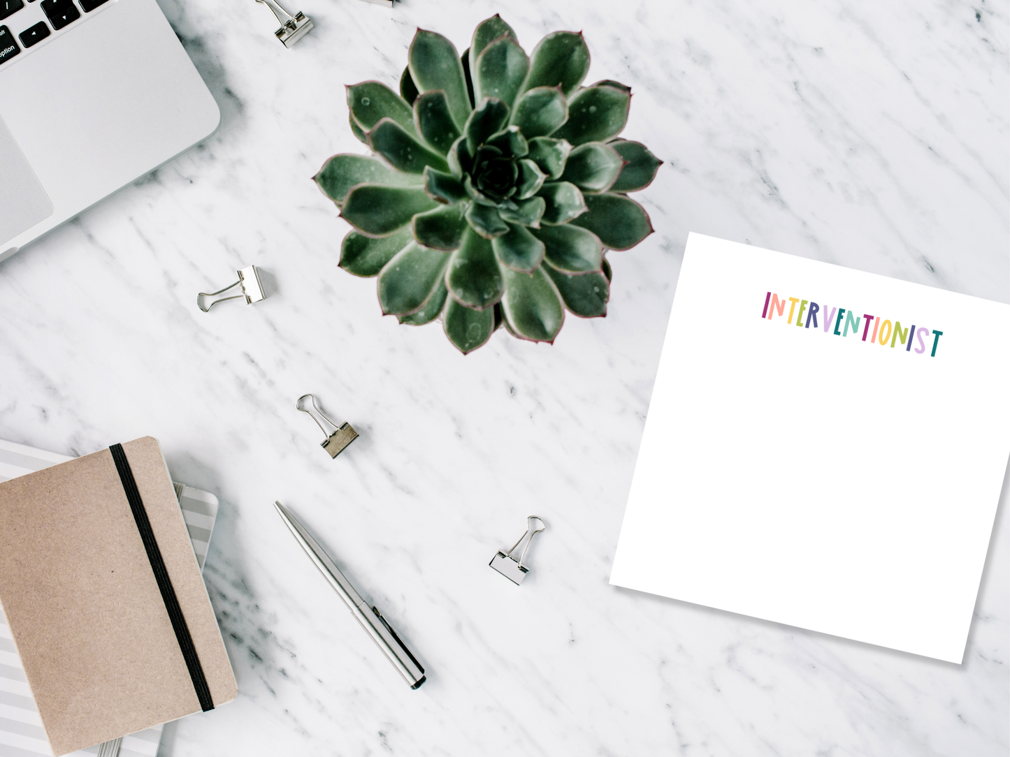 Muted Rainbow Professional Title Sticky Notes