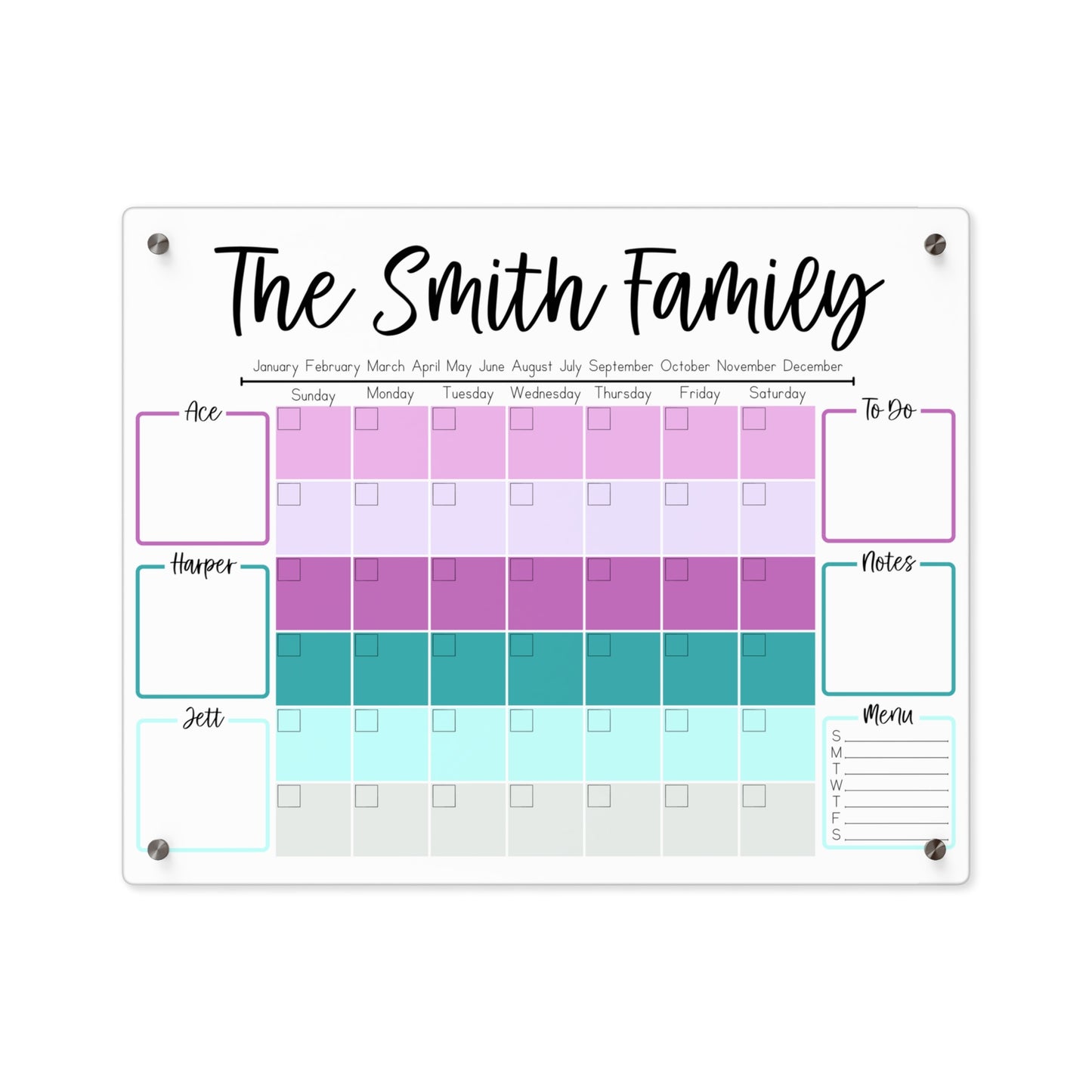 Arctic Custom Acrylic Wall Calendar (20 x 16)