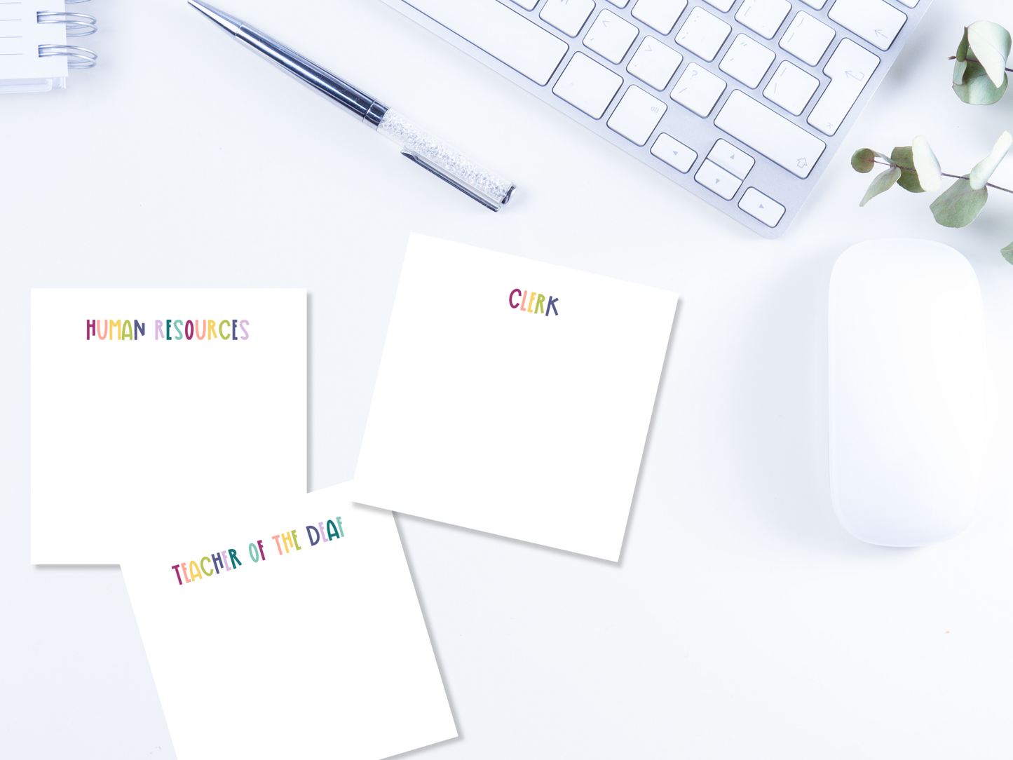 Muted Rainbow Professional Title Sticky Notes