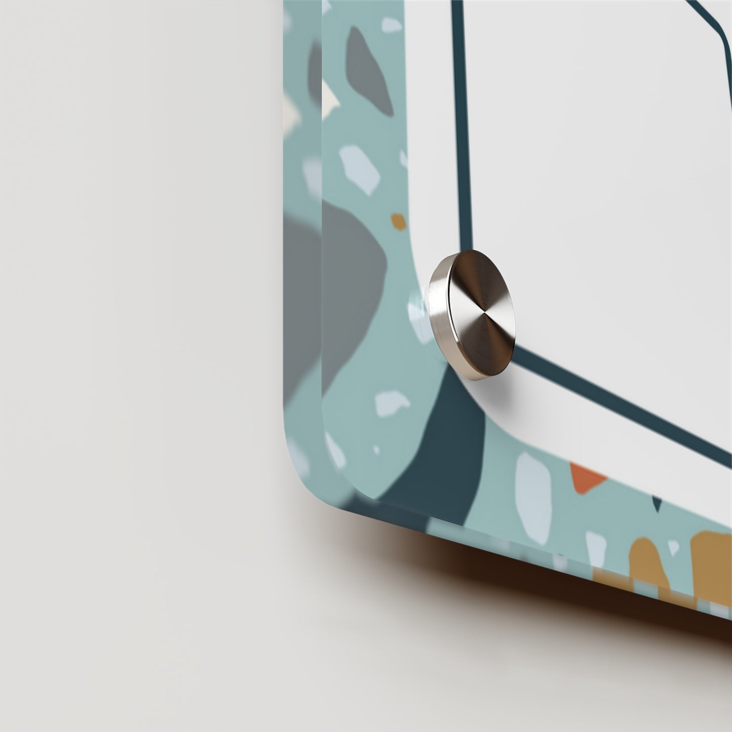Blue Terrazzo Custom Acrylic Wall Calendar (20 x 16)