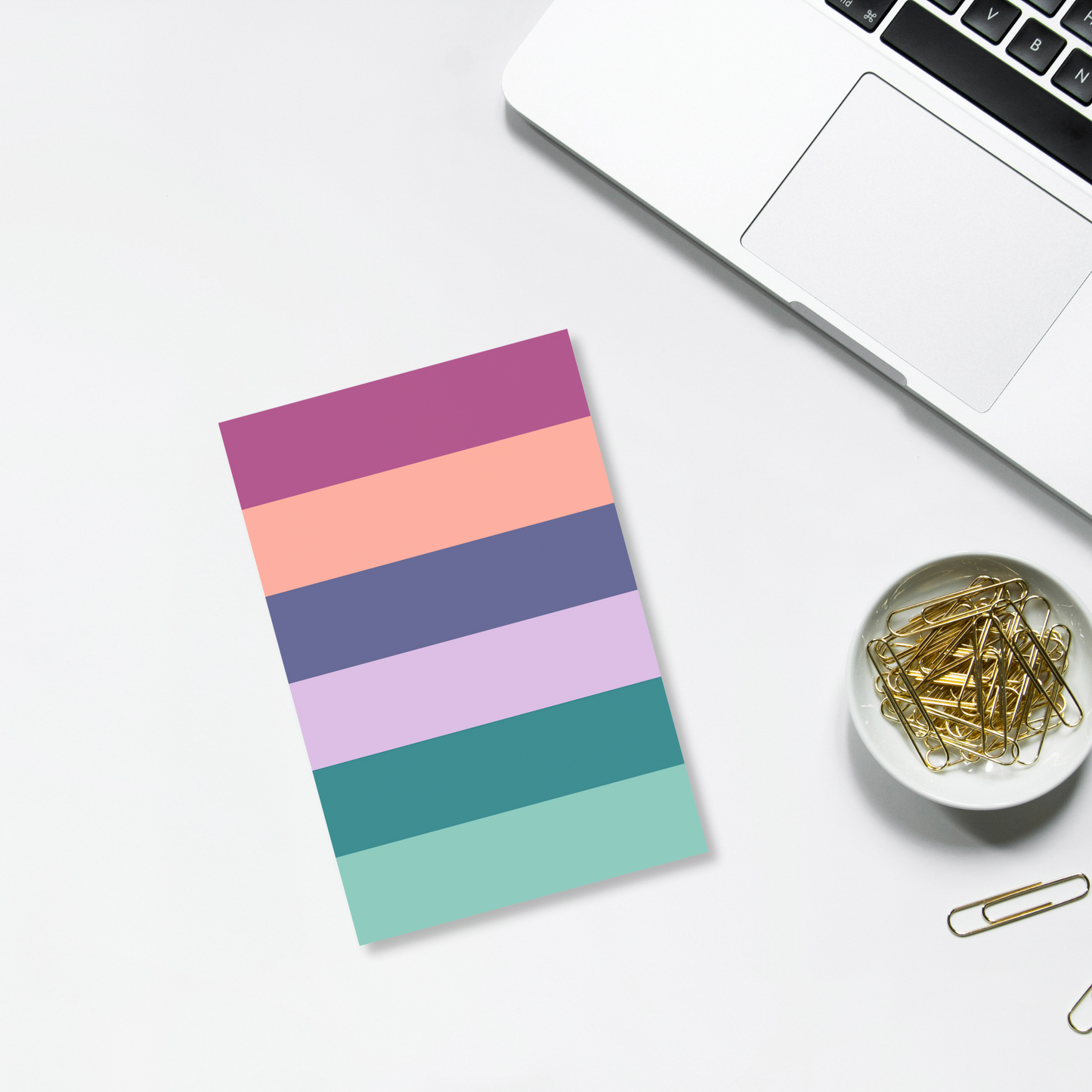 Muted Rainbow Stripe Sticky Notes (4 x 6 in)