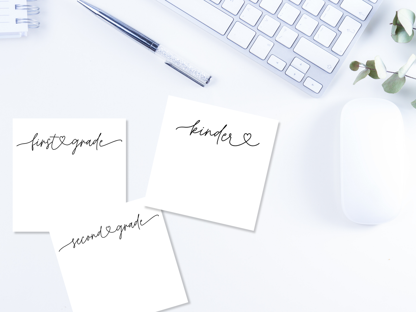 Love Script Professional Title Sticky Notes