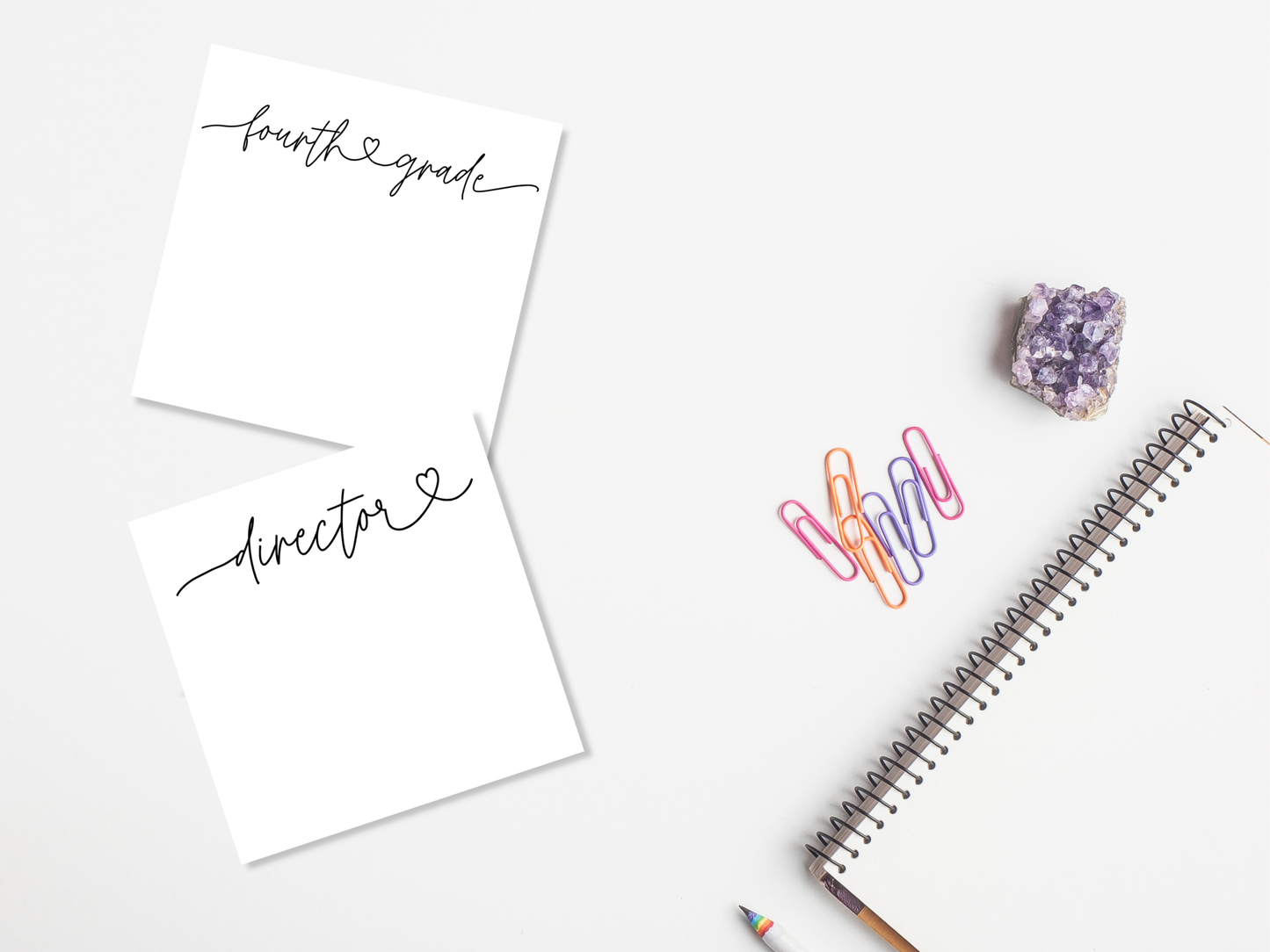Love Script Professional Title Sticky Notes