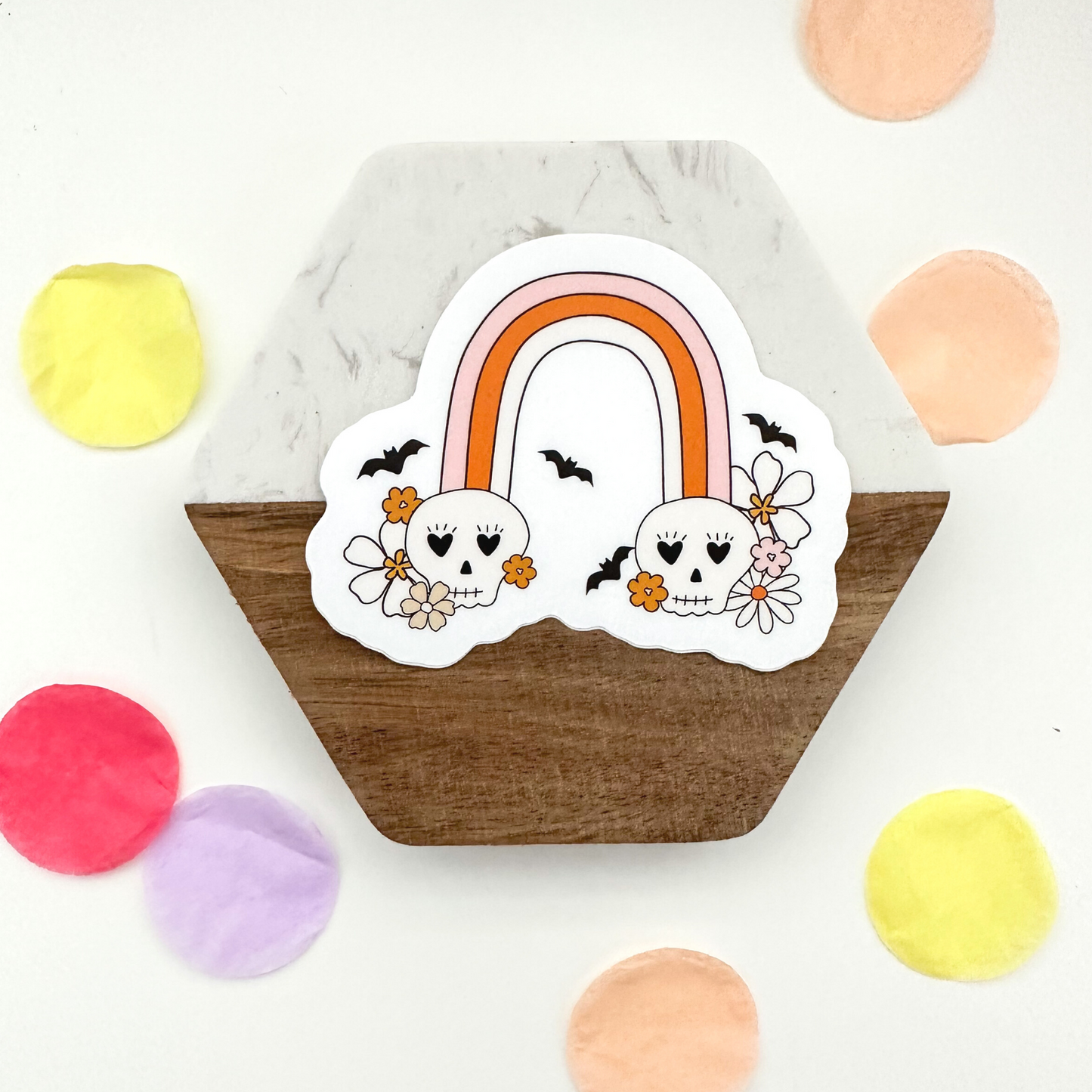 Skull Rainbow Sticker