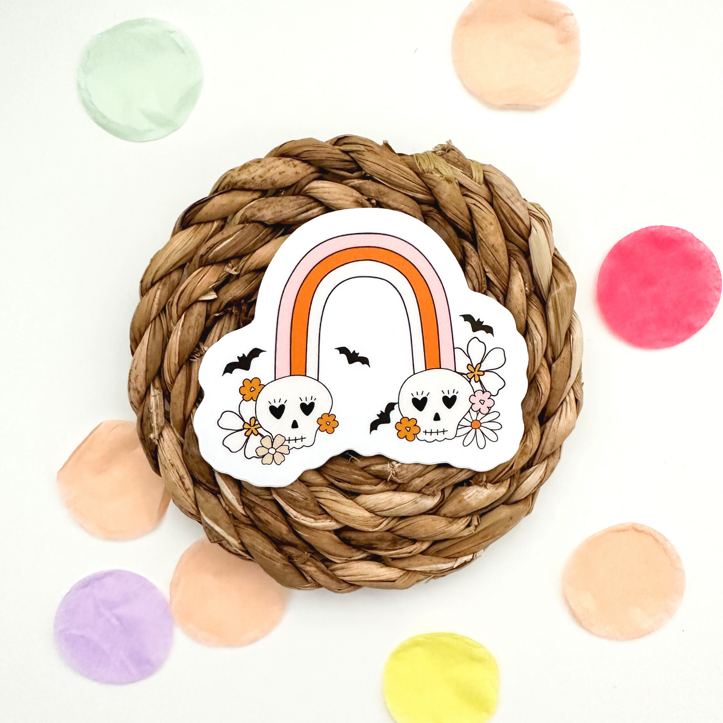 Skull Rainbow Sticker
