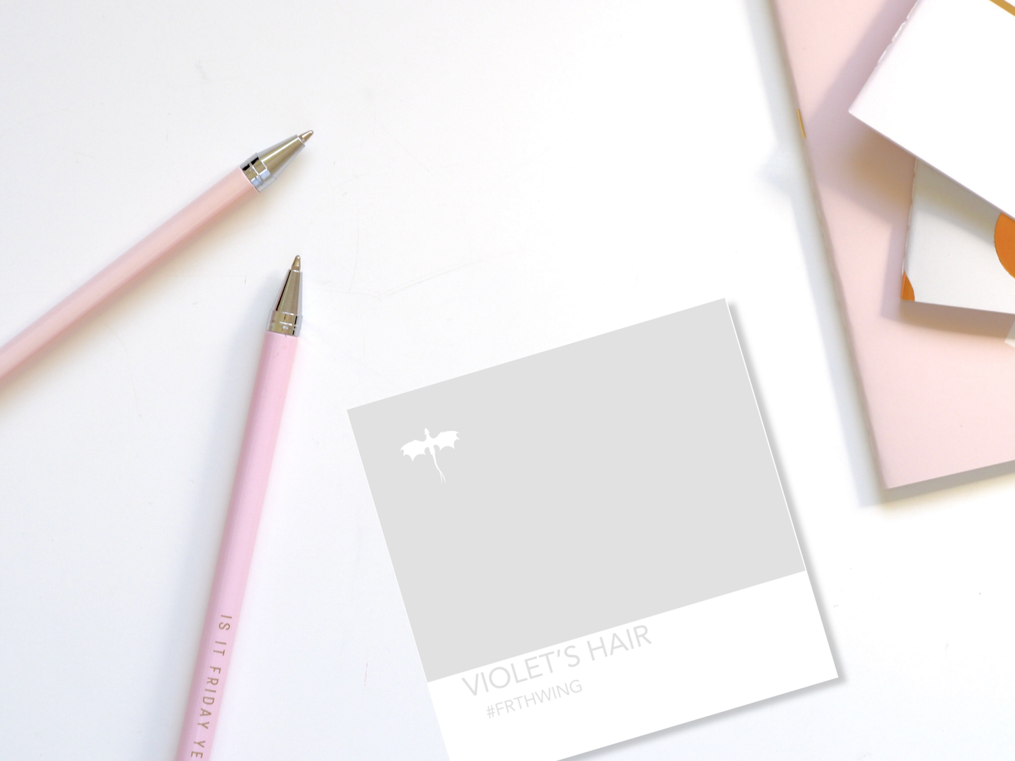 Book Themed Paint Chip Sticky Notes