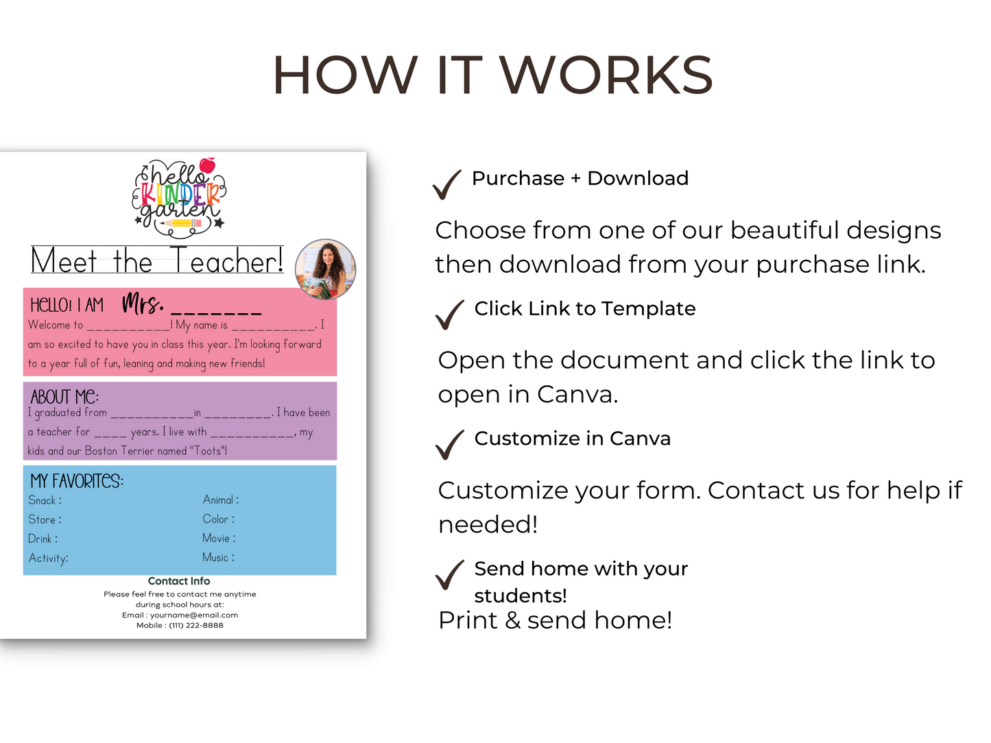 Meet the Teacher Letter Template - Grades