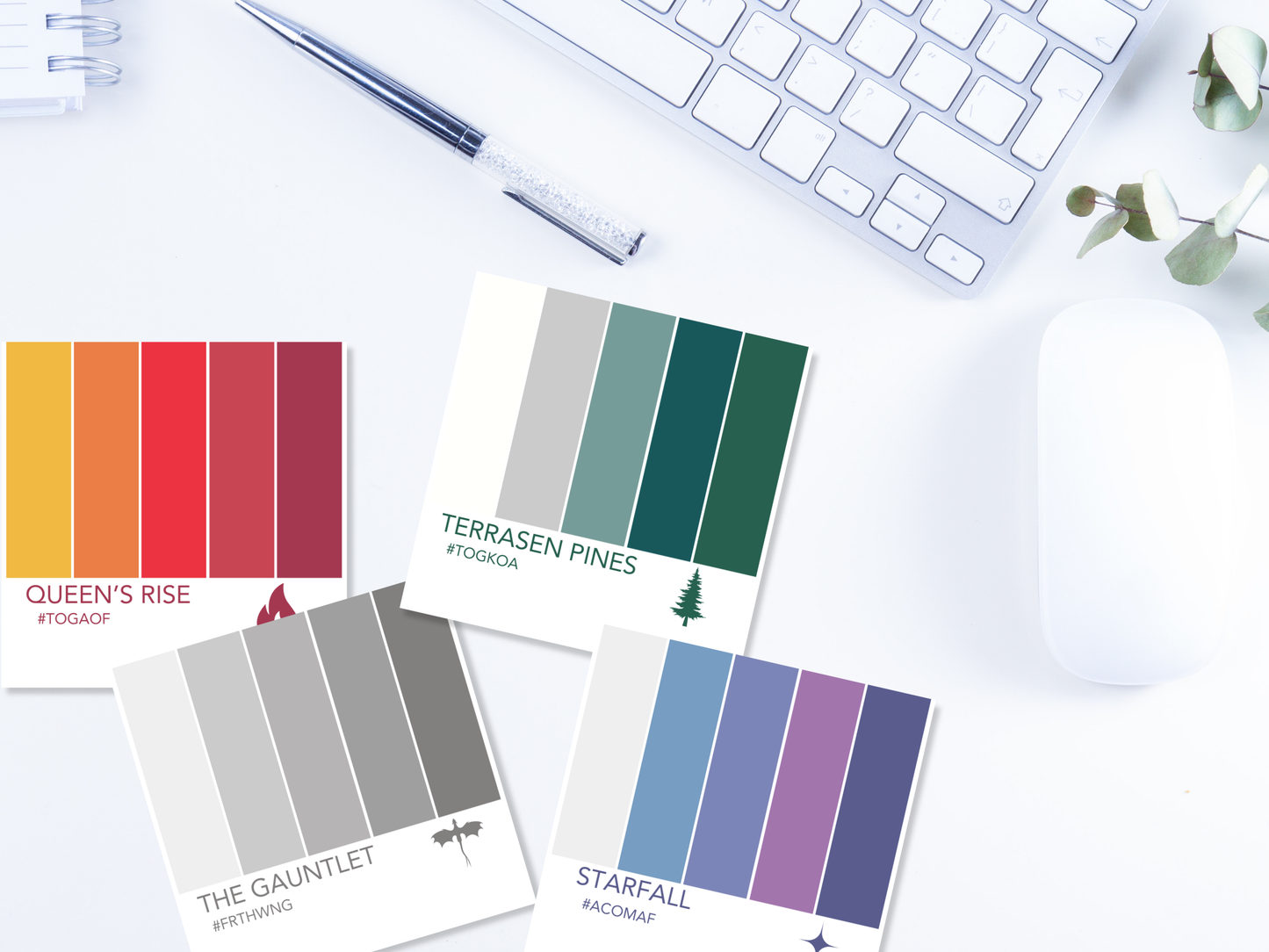 Book Themed Paint Chip Sticky Notes