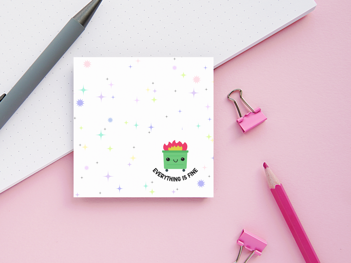 Dumpster Fire Sticky Notes