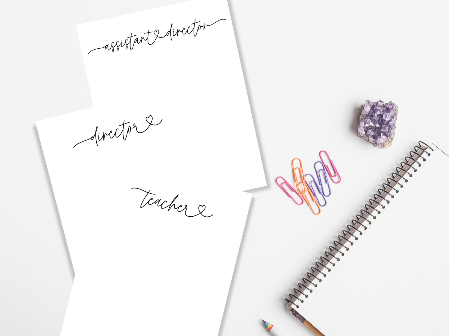 Love Script Professional Title Notepads