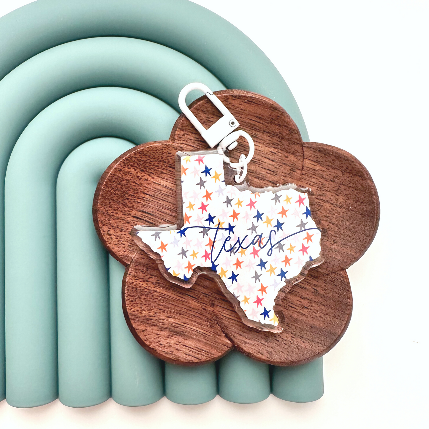 Oh My Stars Texas Keychain