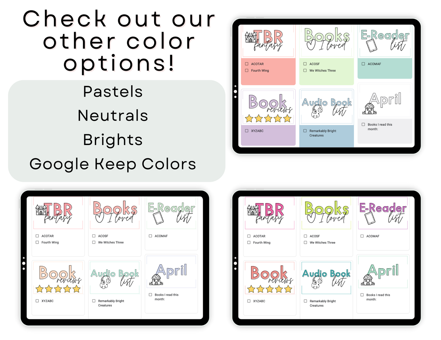 350+ Google Keep Headers for Readers | Ombre Neutral Colors