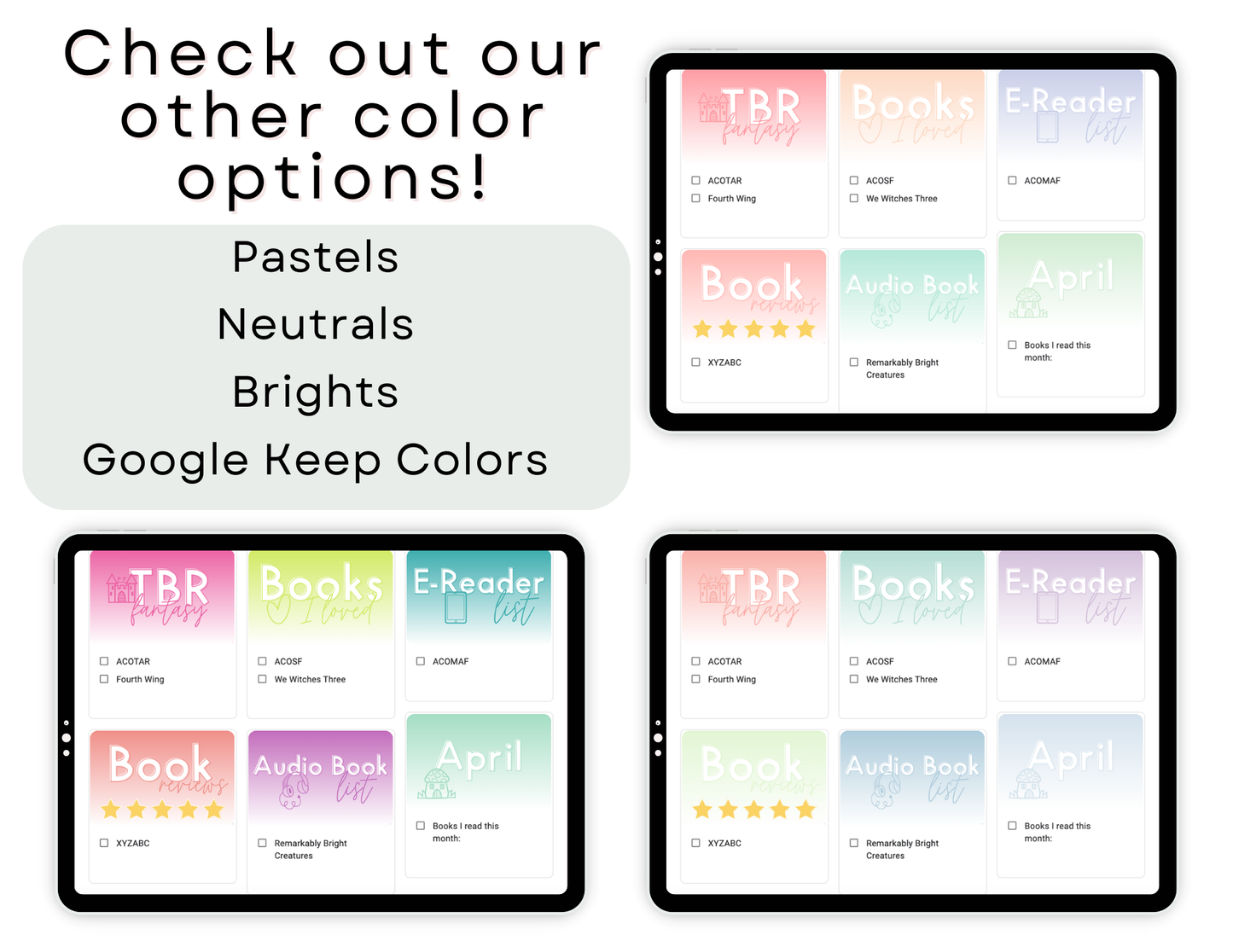 350+ Google Keep Headers for Readers | Ombre Neutral Colors