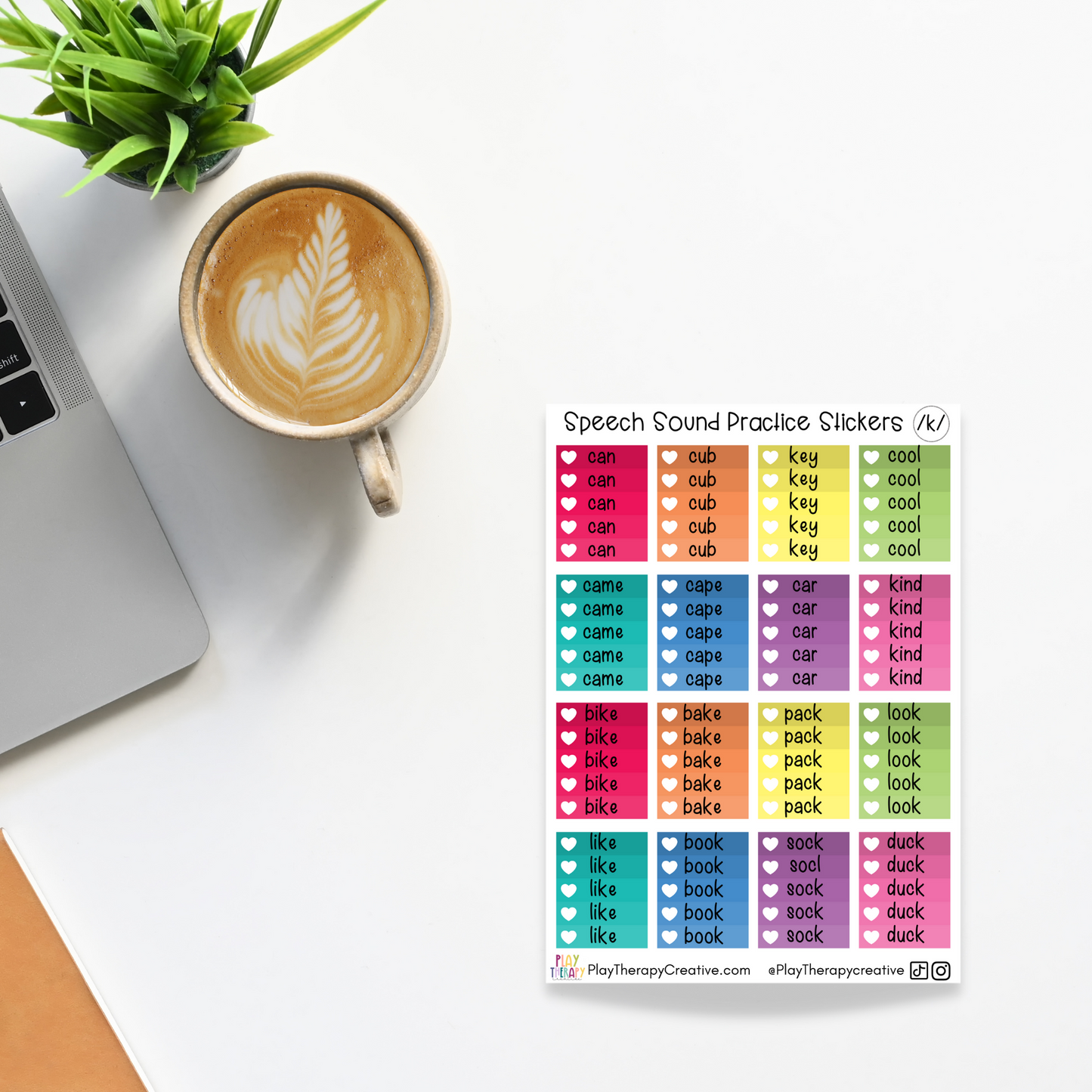 Speech Sound Practice Stickers