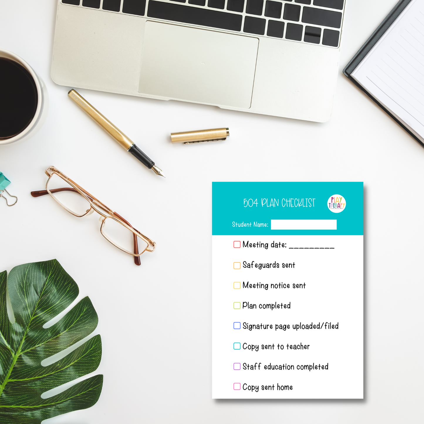 504 Plan Checklist Sticky Notes (4 x 6 in)