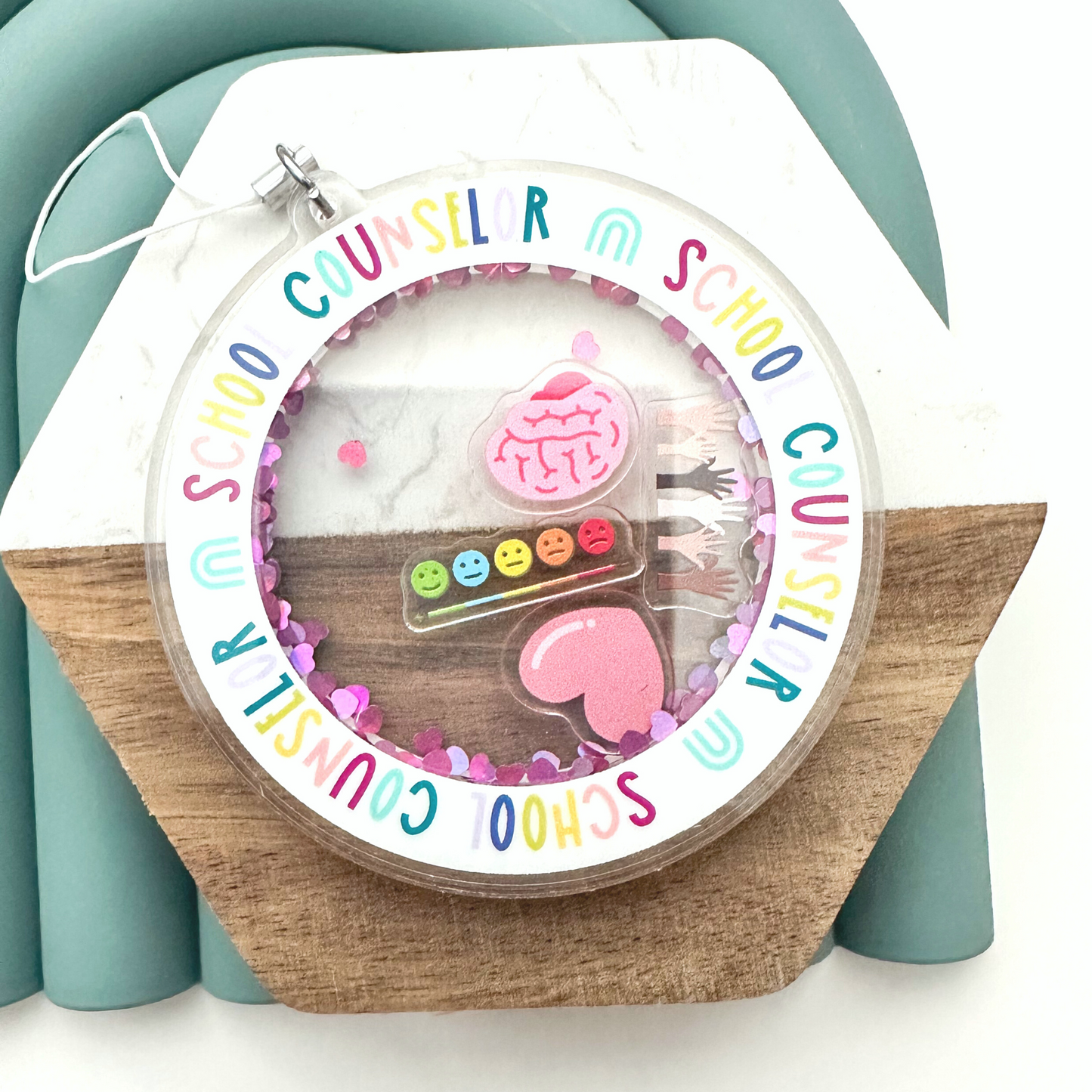 School Counselor Shaker Keychain