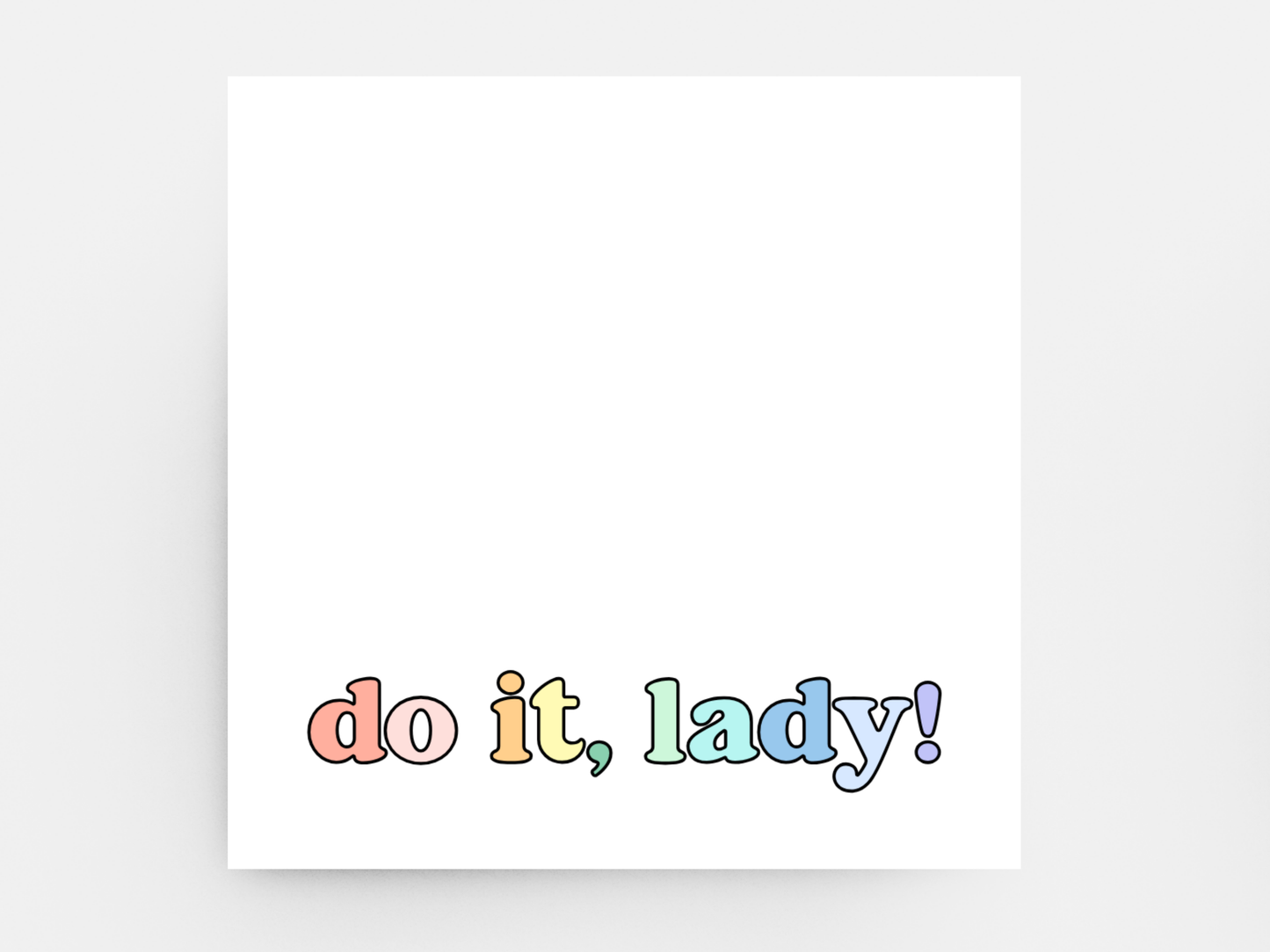 Do It Lady Sticky Notes