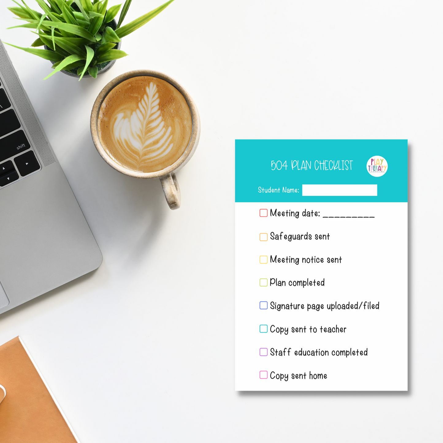 504 Plan Checklist Sticky Notes (4 x 6 in)