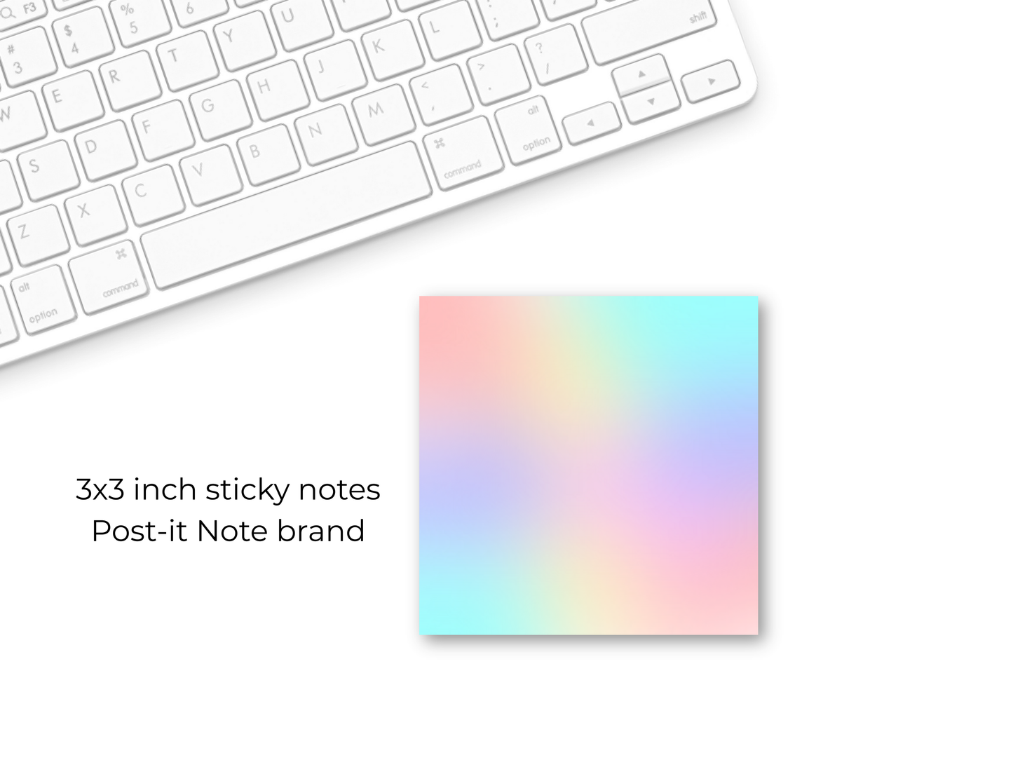 Pastel Rainbow Watercolor Sticky Notes