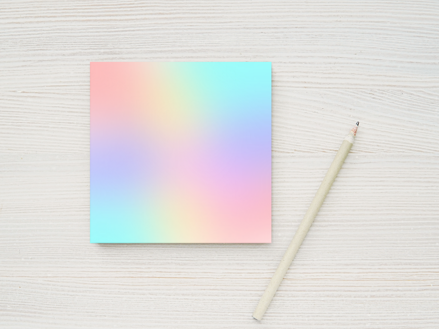 Pastel Rainbow Watercolor Sticky Notes